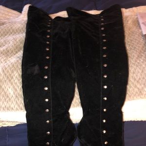 Thigh high black boots purchased from Just Fab.
